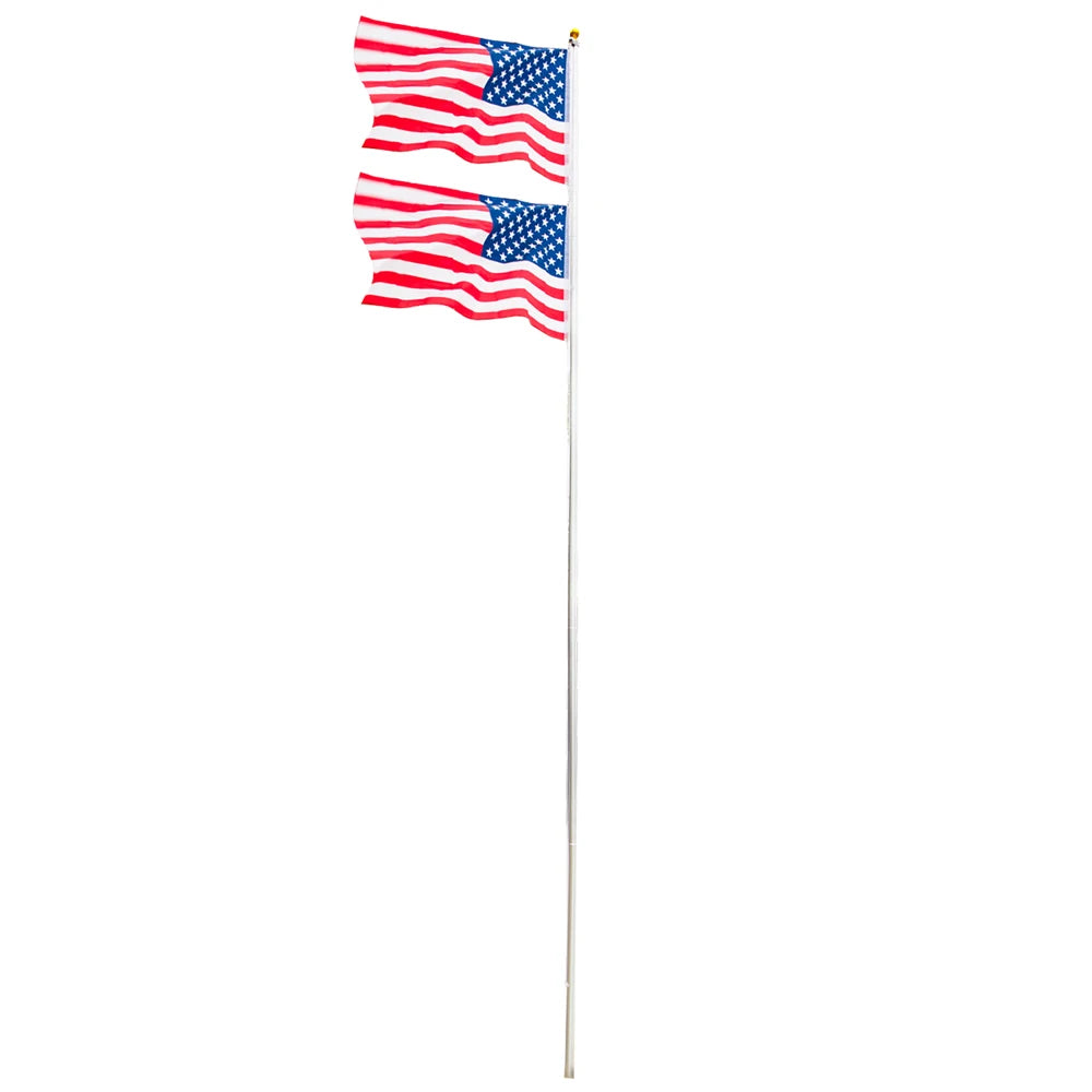 20/25Ft Height Solemn Outdoor Decoration US America Flag Flagpole