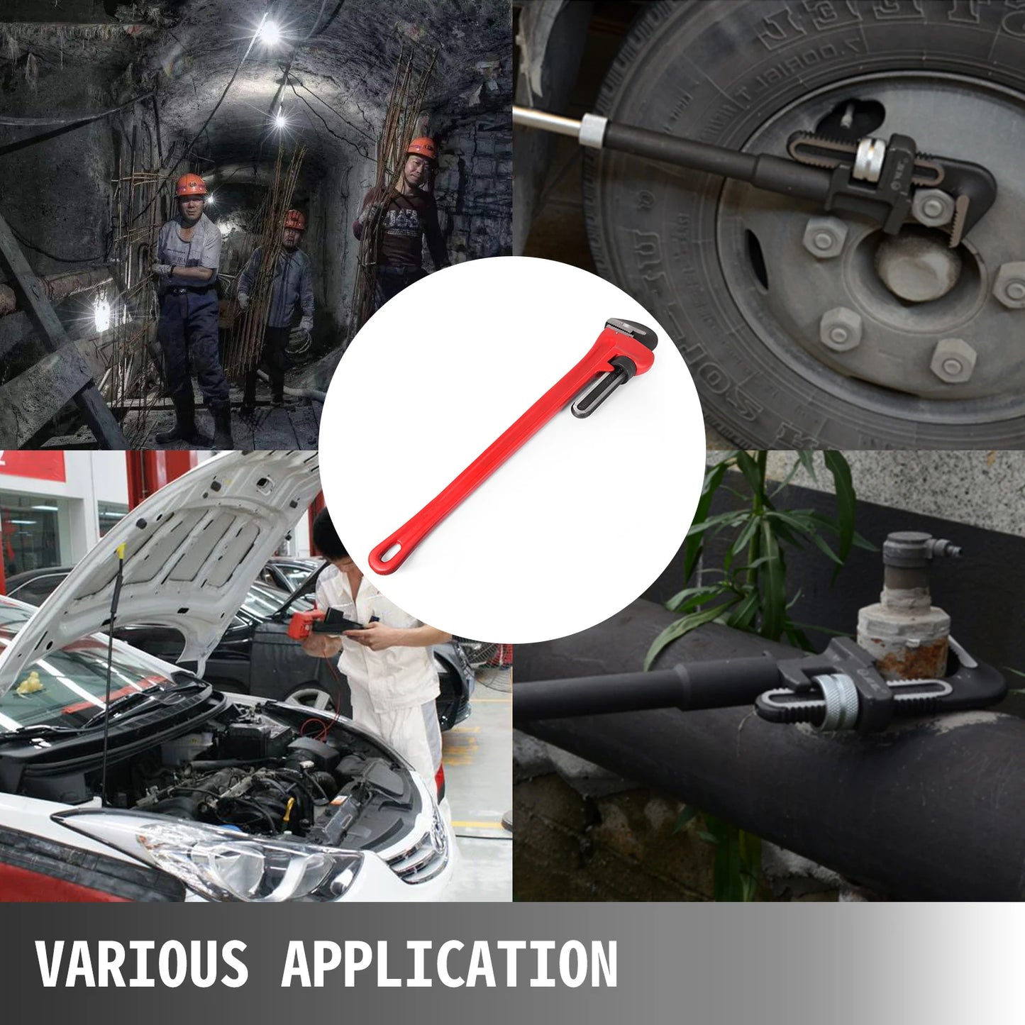 Industrial Grade Offset Heavy Duty Pipe Wrench