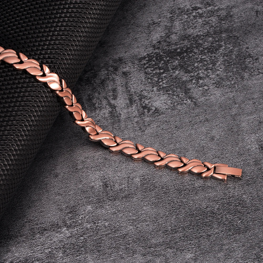 Magnetic Pure Copper Chain Health Energy Arthritis Pain Bracelets For Women.