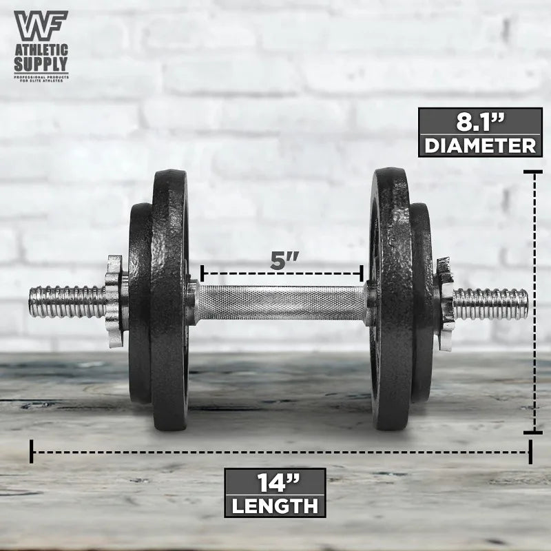 Adjustable Dumbbells 20lb 25lb 30lb 52.5lb & 100lb Options Exercise Fitness Equipment