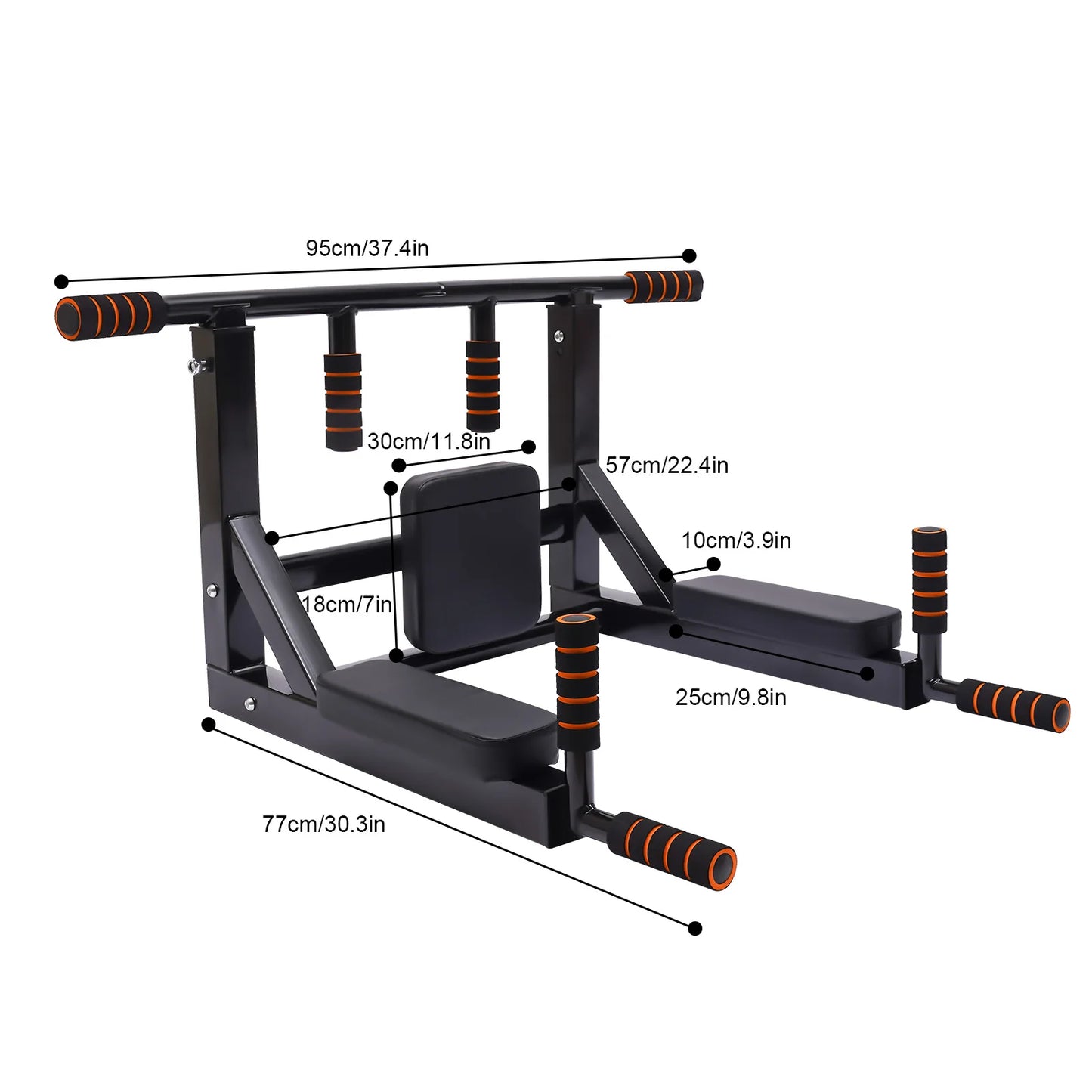 Wall Mounted Pull Up Bar, Heavy Duty Chin Up Bar, Fitness Training Equipment