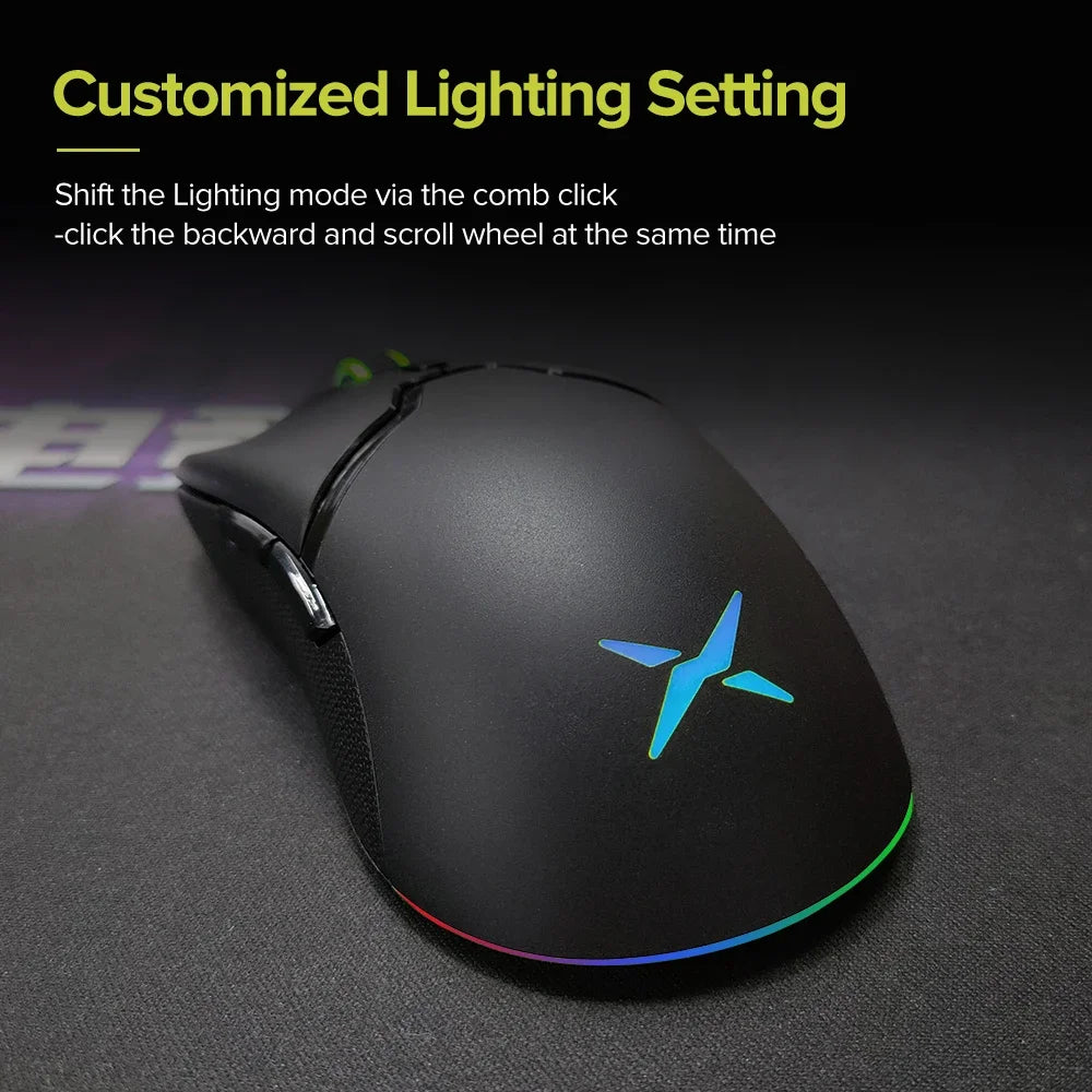 Delux M800PRO PAW3370 RGB Optical Wireless Gaming Mouse Mac