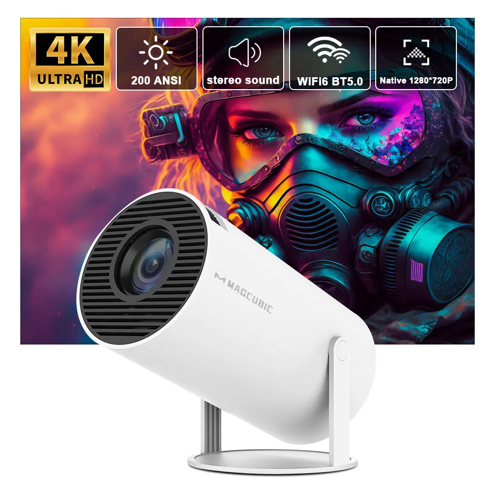 Transpeed Projector 4K Android Home Cinema Outdoor portable Projetor