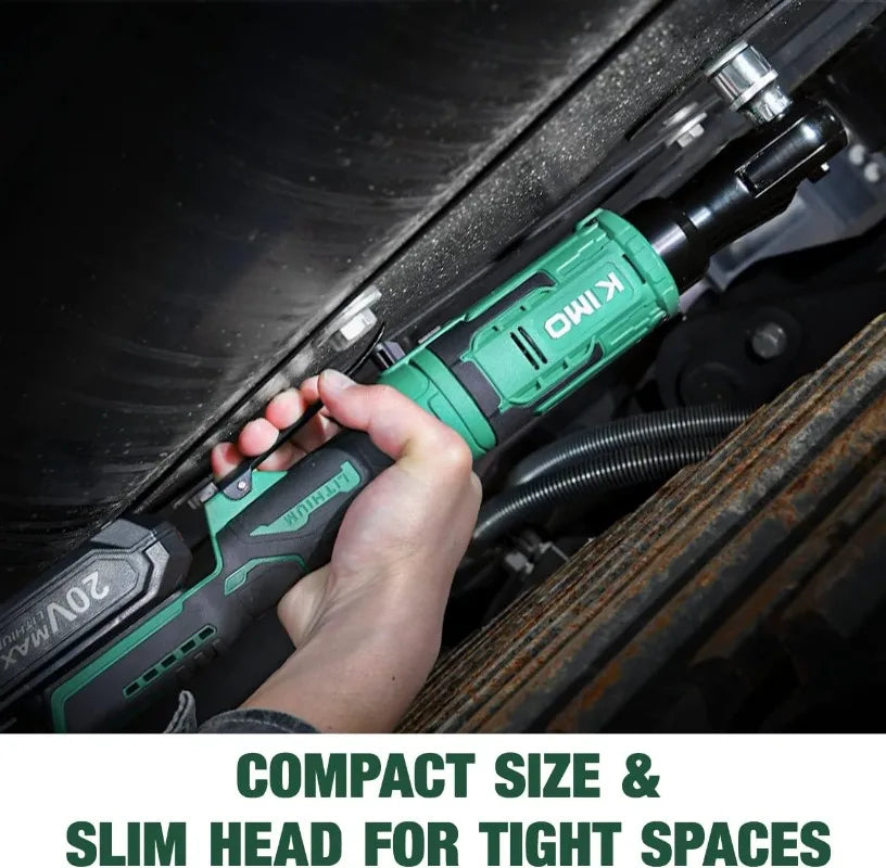 KIMO 20V 3/8" Cordless Electric Ratchet Wrench Set