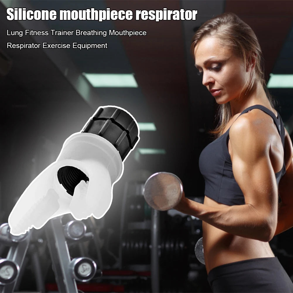 Fitness Trainer Lung Training Equipment Silicone Breathing Respirator Mouthpiece
