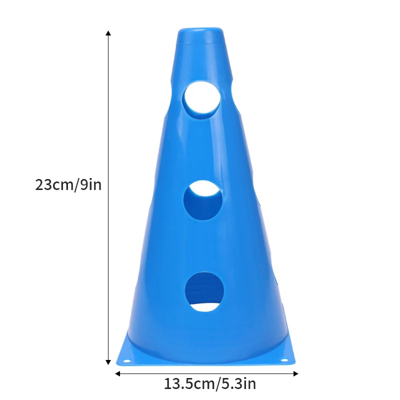 1 Set Mark Cones with Holes Football Speed Agility Training Equipment