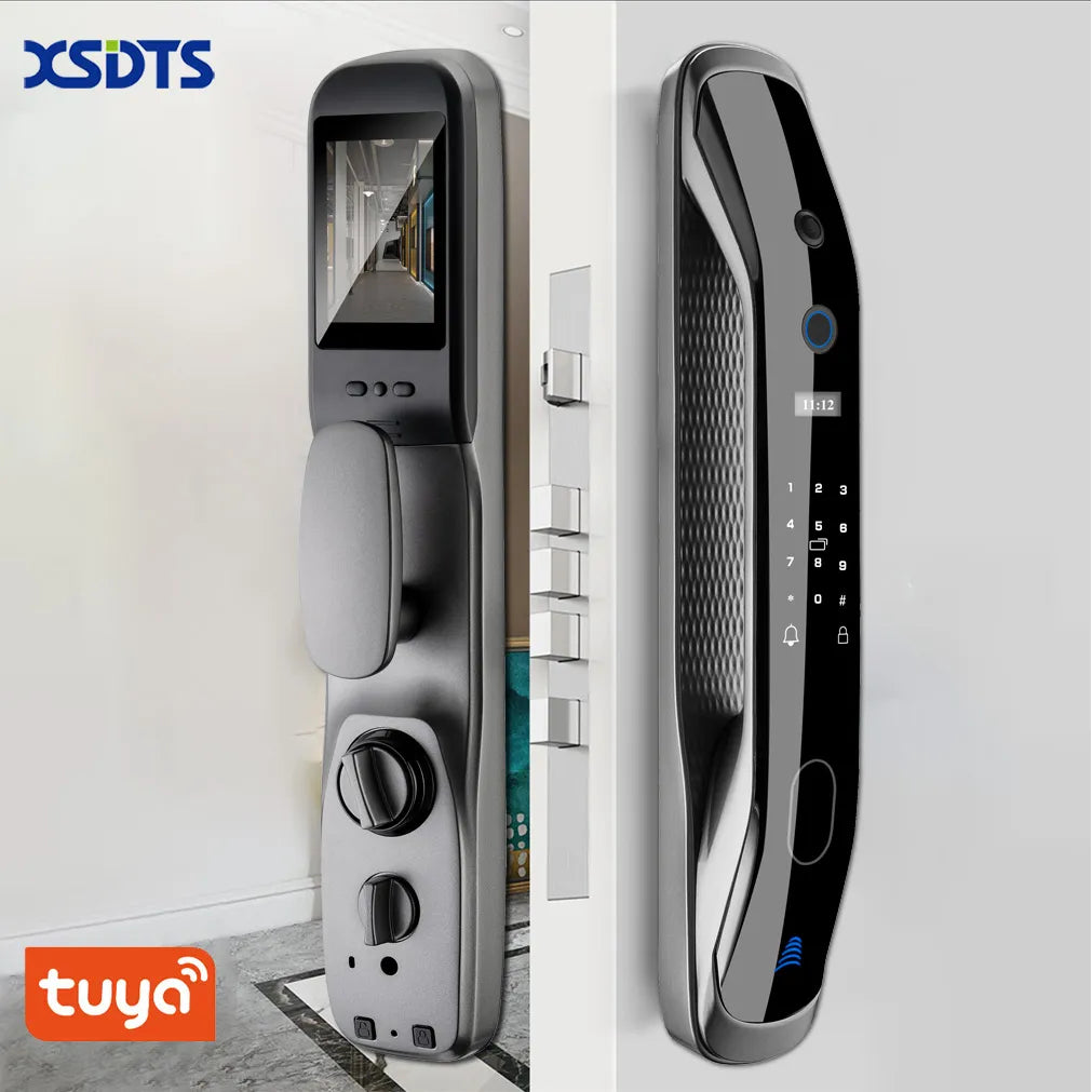 New Biometric Fingerprint Lock Security Smart Door camera Lock