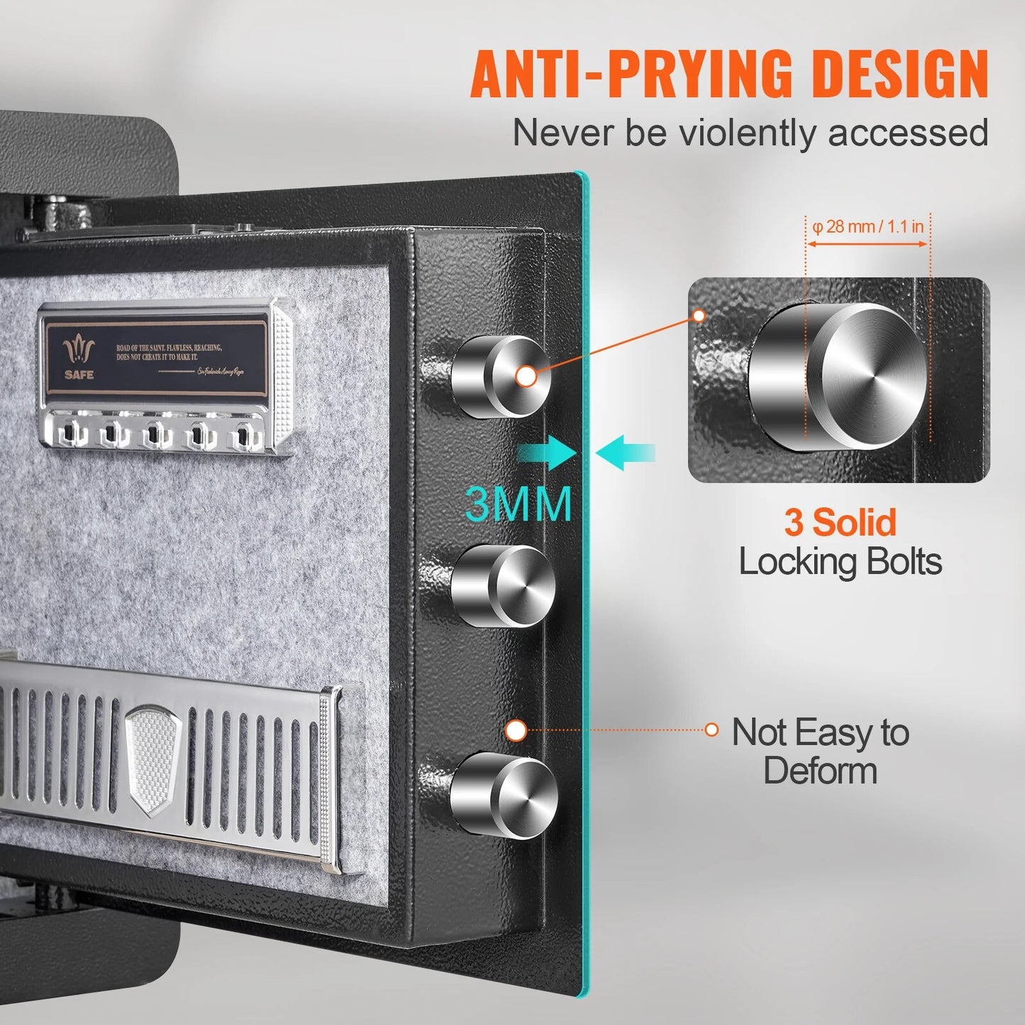 1.2/0.5 Fit Electronic Safe Deposit Safe Box W/ Digital Access