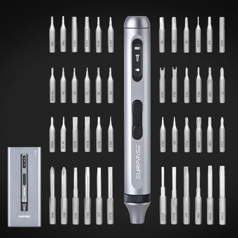 Precision Electric Screwdriver 50PCS with Electronic Display