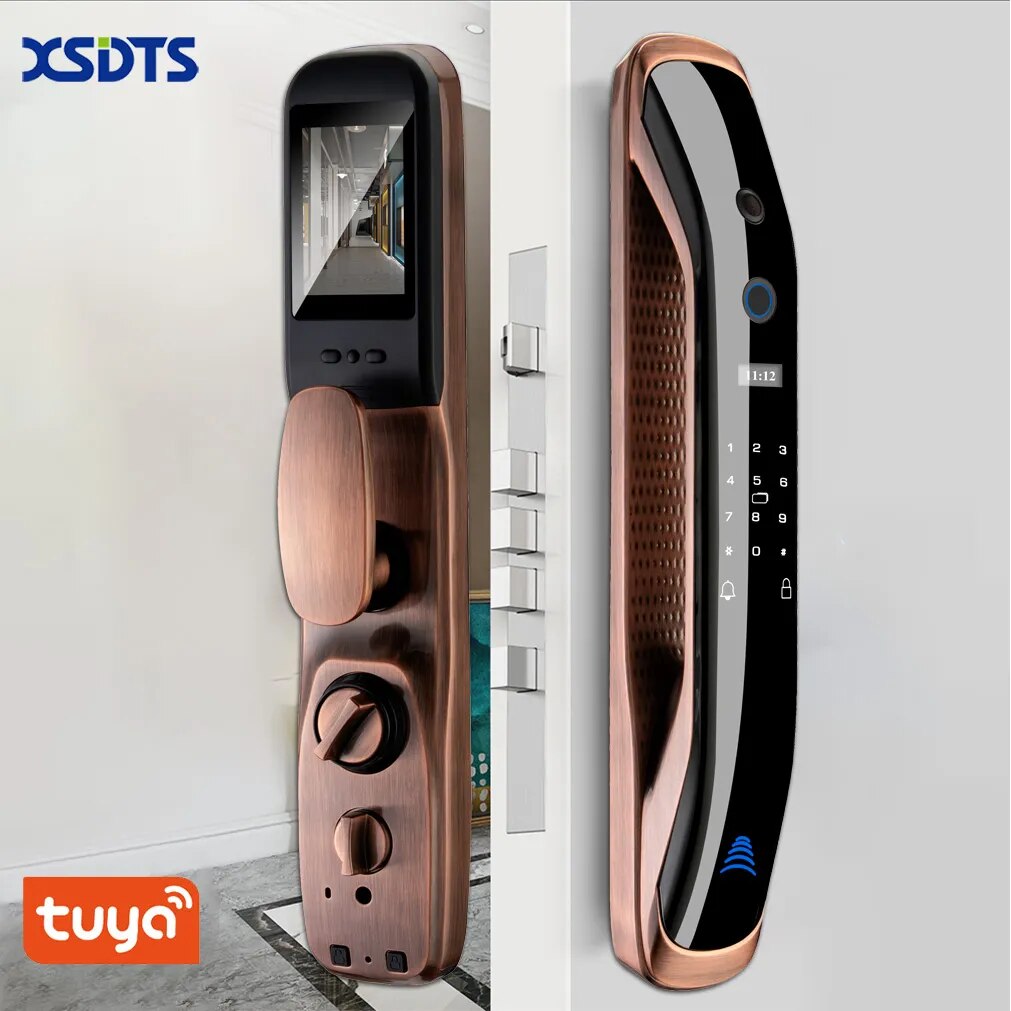 New Biometric Fingerprint Lock Security Smart Door camera Lock