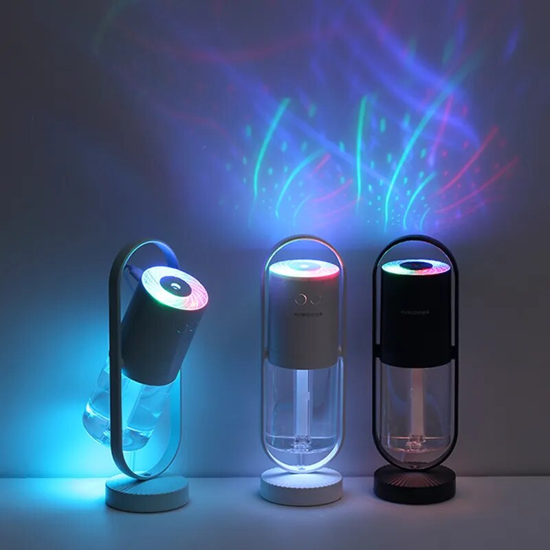 Mini Colorful Night light Projection Air Humidifier Oil Aroma Essential