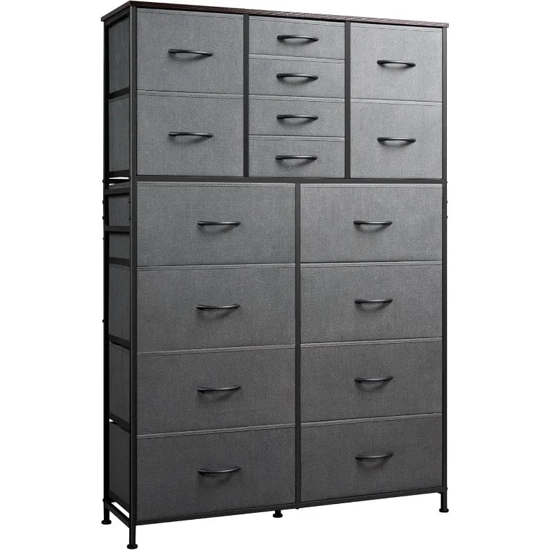 Tall Dresser for Bedroom, Fabric Dresser Storage Tower with 16 Drawers,Chest of Drawers Organizer Unit, Storage Cabinet,Hallway,