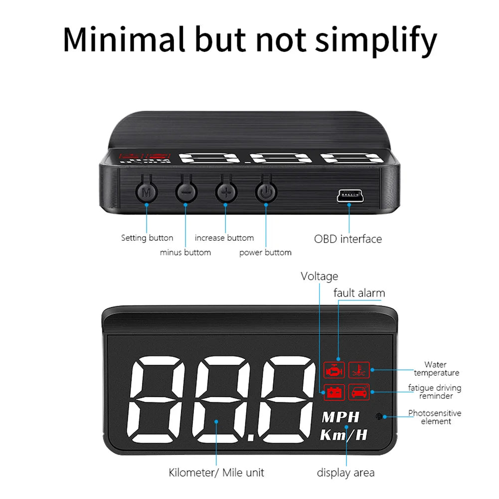 HUD Car Head Up Display Speedometer on board Monitor