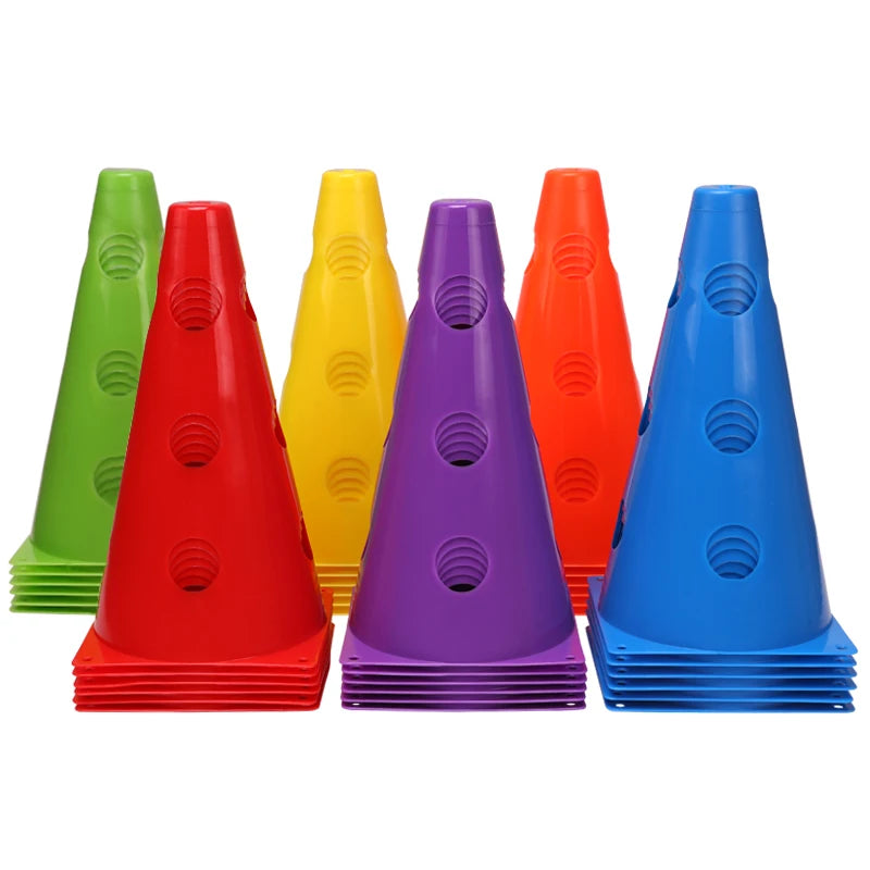 1 Set Mark Cones with Holes Football Speed Agility Training Equipment