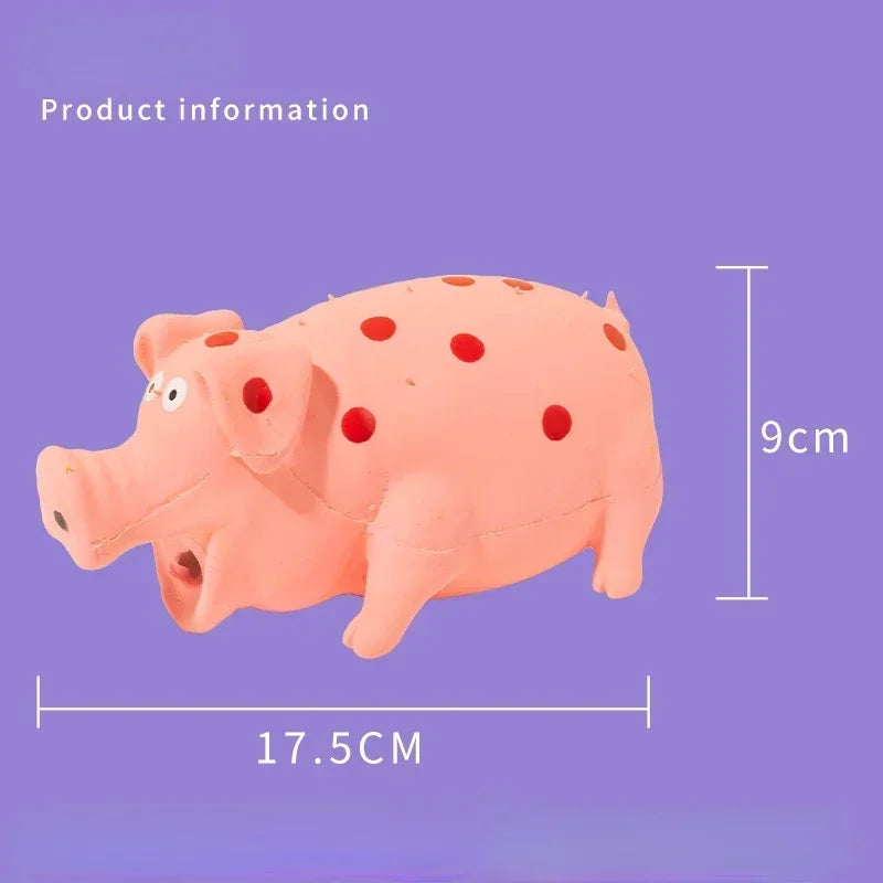 Pig Dog Durable Rubber Squeaker Dog Puppy Chew Toys