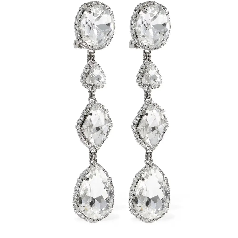 Stonefans Geometry Crystal Clip Earrings No Piercing Accessories
