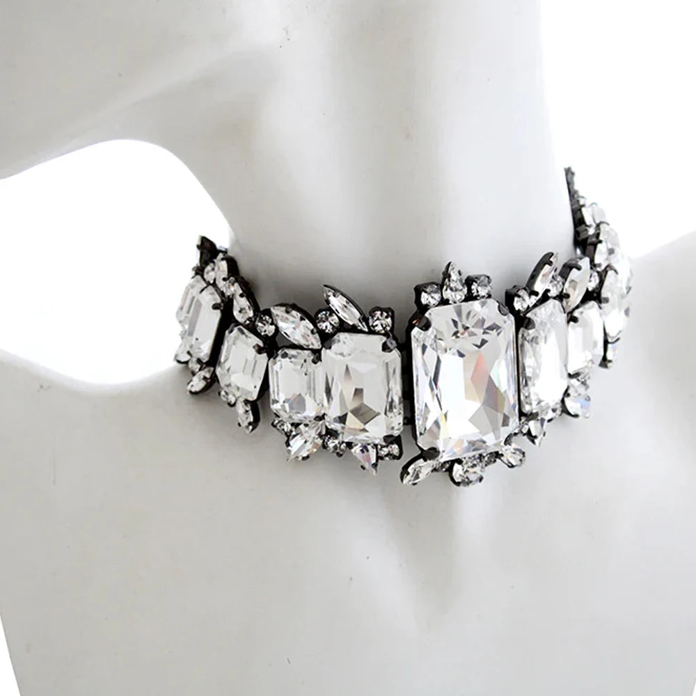 Geometric Necklace Earrings Square Women Jewelry Sets Girl Gift