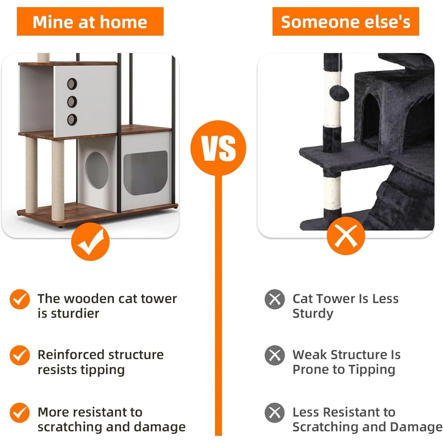 US Large Cat Tree 59 Inch, Multi-Level Cat Tower