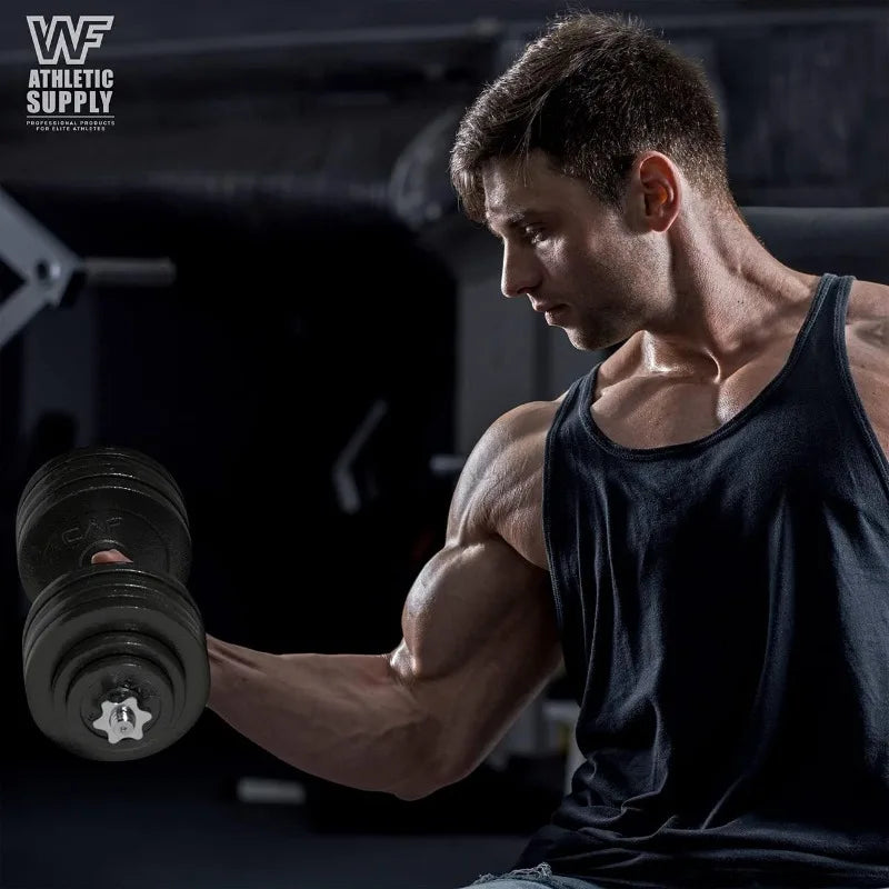 Adjustable Dumbbells 20lb 25lb 30lb 52.5lb & 100lb Options Exercise Fitness Equipment
