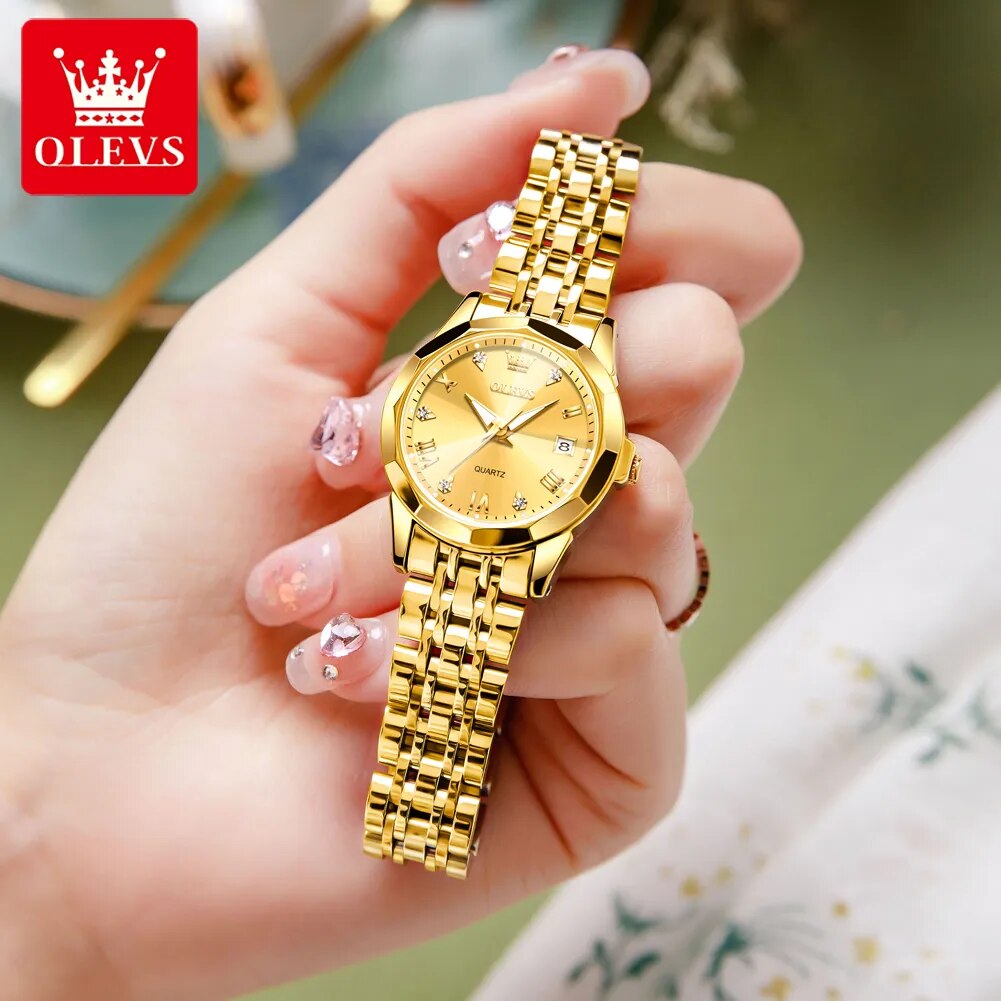 Women's Elegant Rhombus Original Quartz Ladies waterproof Wristwatch