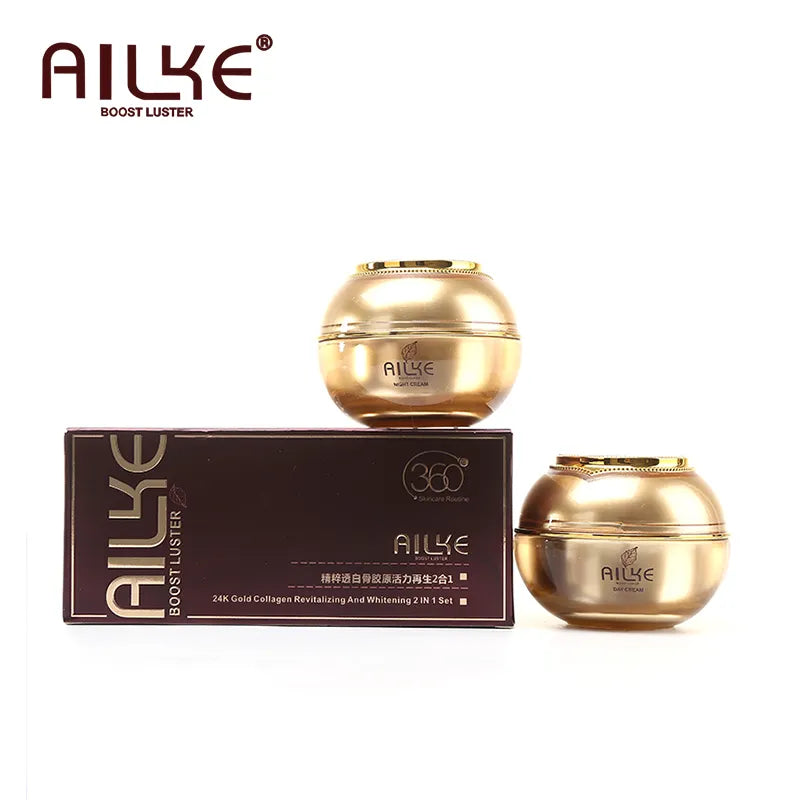 AILKE Face Care Set Whitening Moisturizing Brightening Collagen Cream skin vitamin c acne soins du visage facial Beauty