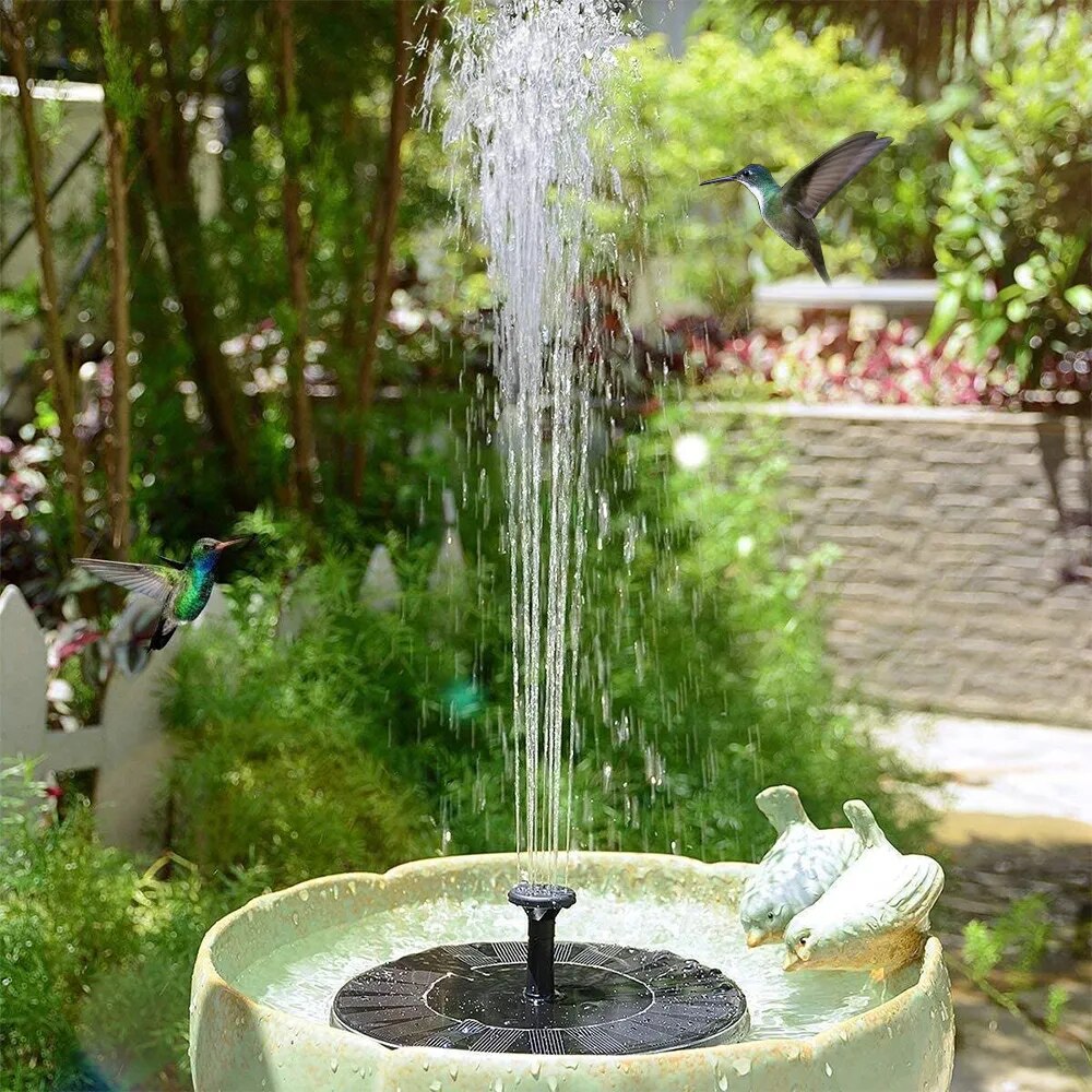 Mini Solar Water Fountain Pool Pond Waterfall birdbath