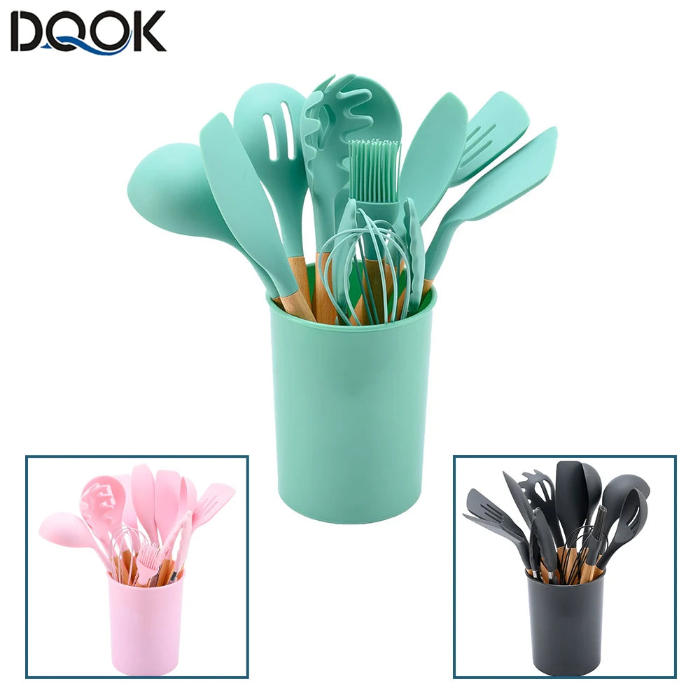 Silicone Kitchenware Cooking Utensils Set Non-stick Cooking Tool Set