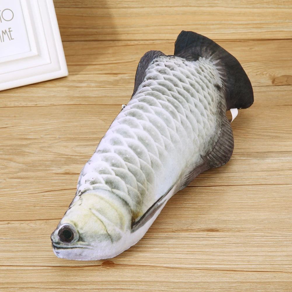 Cat Electric Fish Toy Pet 3D Simulation Fish Soft Plush Shaking Fish Toy