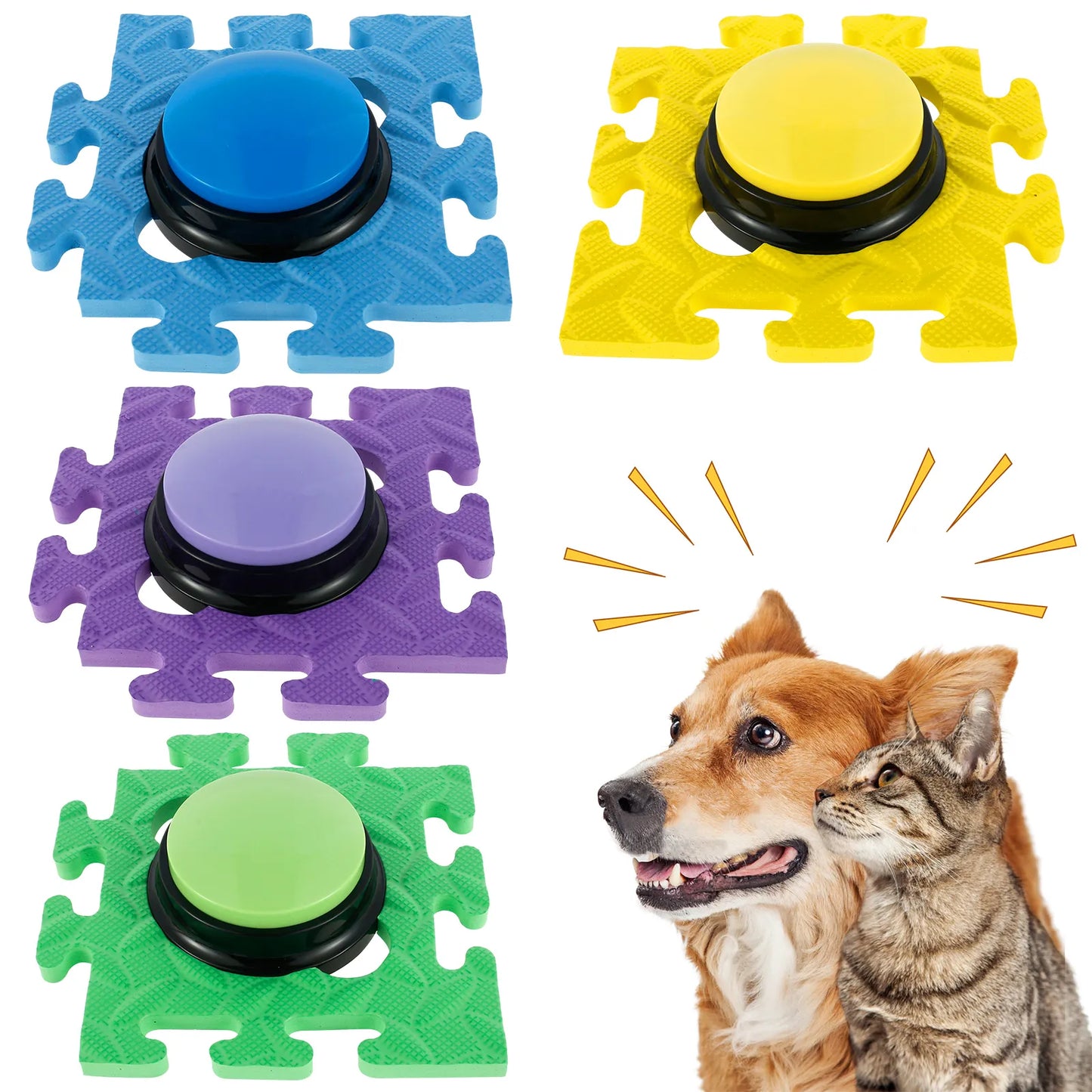 4Pcs Dog Talking Button Recordable Training Buttons for Dogs