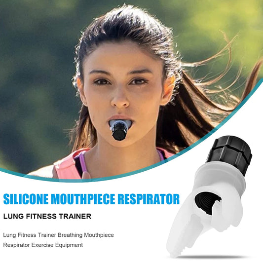 Fitness Trainer Lung Training Equipment Silicone Breathing Respirator Mouthpiece