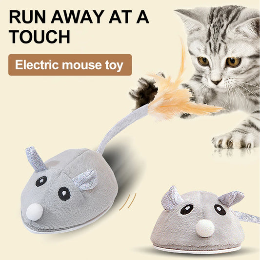 Cat Toys Automatic Interactive Plush Mouse Kitten Teaser