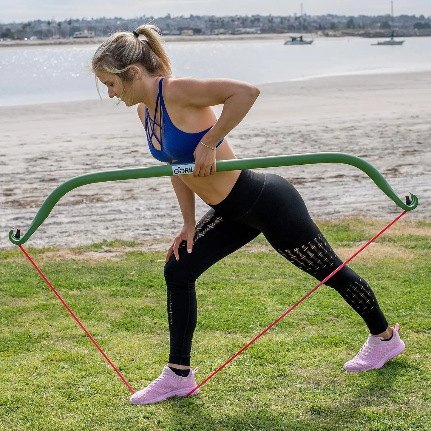 Portable Home Gym Resistance Bands and Bar System for Fitness