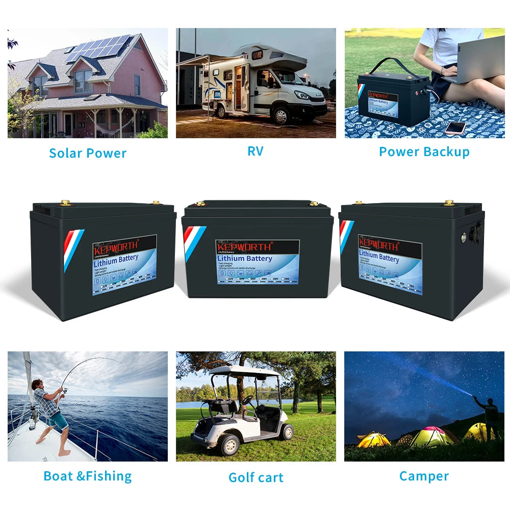 New Deep Cycle Battery  For RV Campers Solar Golf Carts