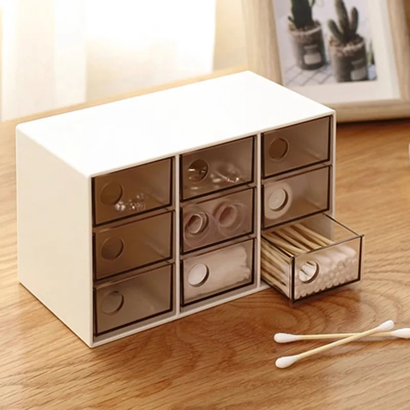 Three Layer Clear Drawer Earrings Rings Storage Jewelry Box.