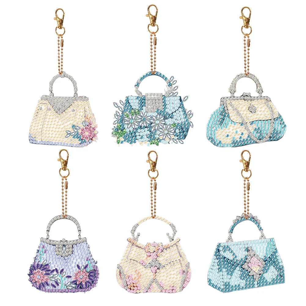 Diamond Painting Keychains Handbag Double Sided Art Ornaments