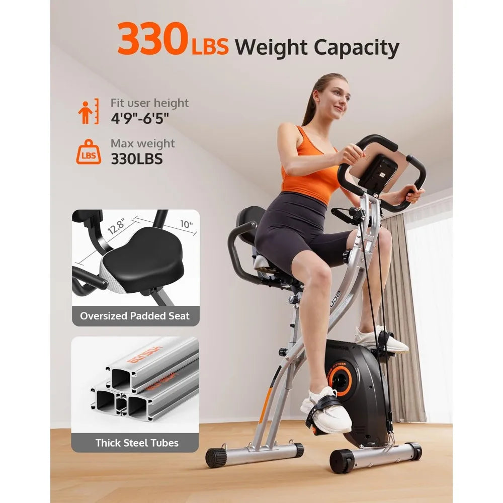 Exercise Bike, Folding Exercise Bike for Seniors,