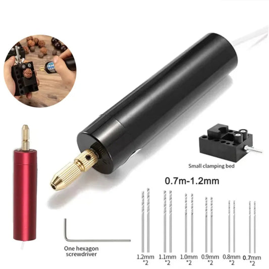 Portable Mini Electric Drill Hand Rotary  Engraver Pen Jewelry Set