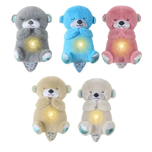 Breathing Otter Plush Toy Pet Cat Nap Sensory with Light and Sound