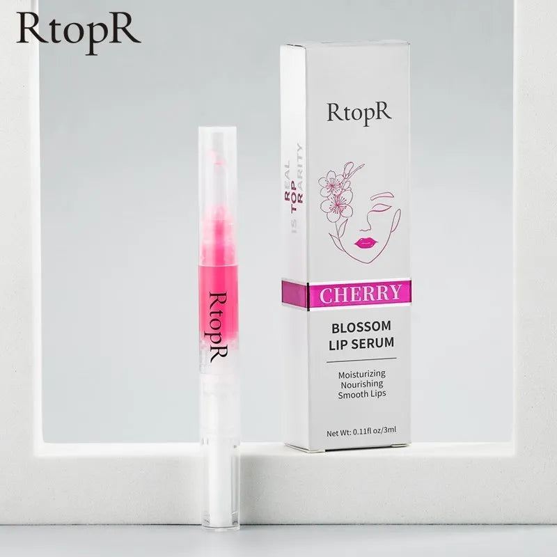 2pcs RtopR Sakura Lip Essence Anti-Dry Crack Exfoliating Repair