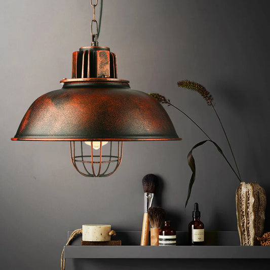 Iron Lamp Shade Retro Ceiling Lamps Pendant Light Chandelier.