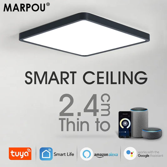 MARPOU Tuya Smart LED Ceiling Lamp Remote Control Square living room Ceiling Lights