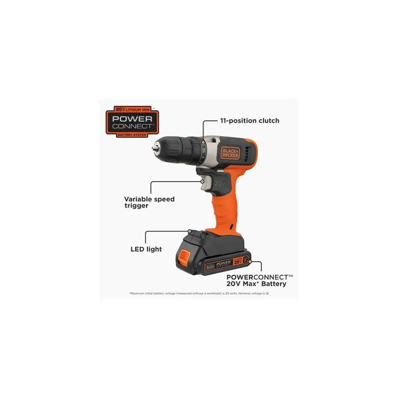 20-Volt MAX Lithium Cordless Drill,Repairing Tool