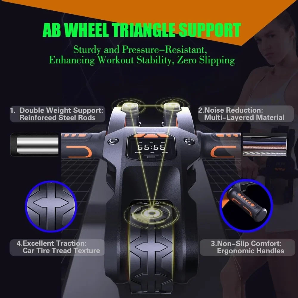 Ab Roller Wheel Core Strength Training Abdominal Equipment