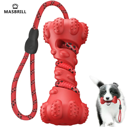 Pet Dog Toy Interactive Rubber Dumbbel for Small Large Dogs