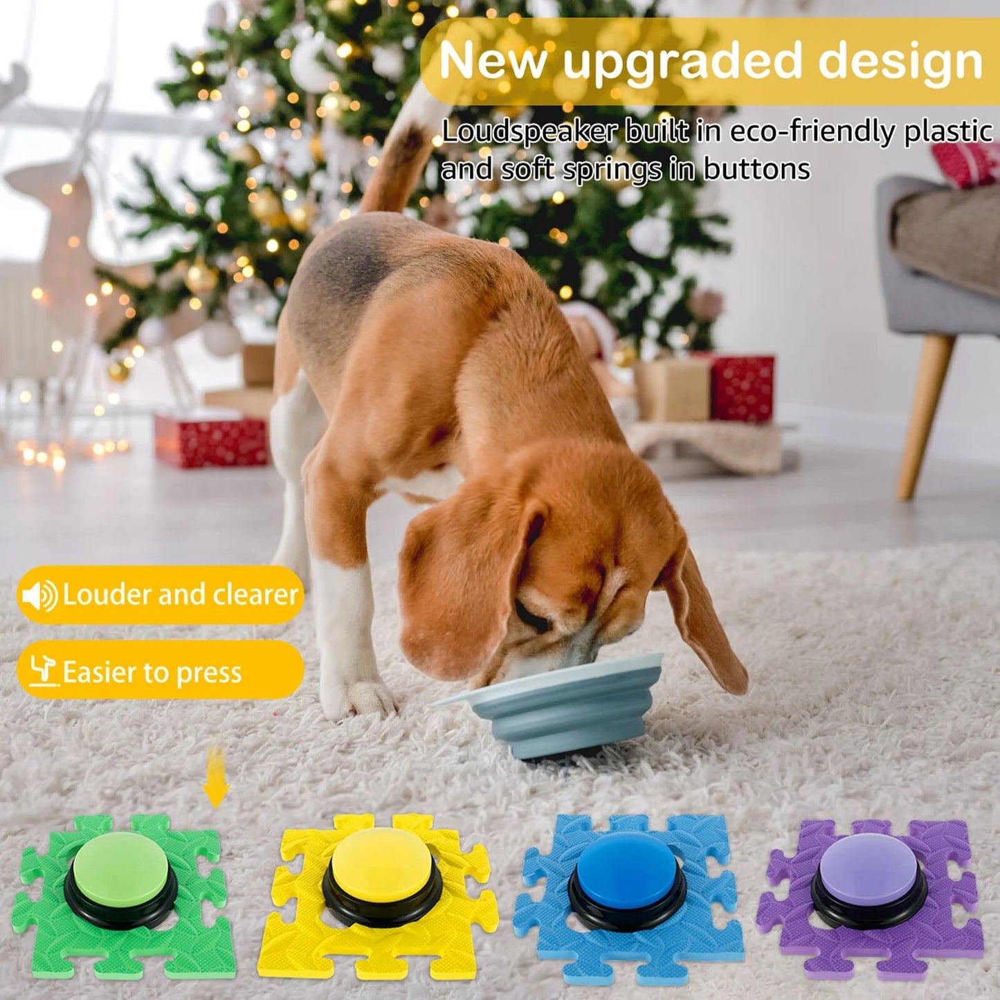 4Pcs Dog Talking Button Recordable Training Buttons for Dogs