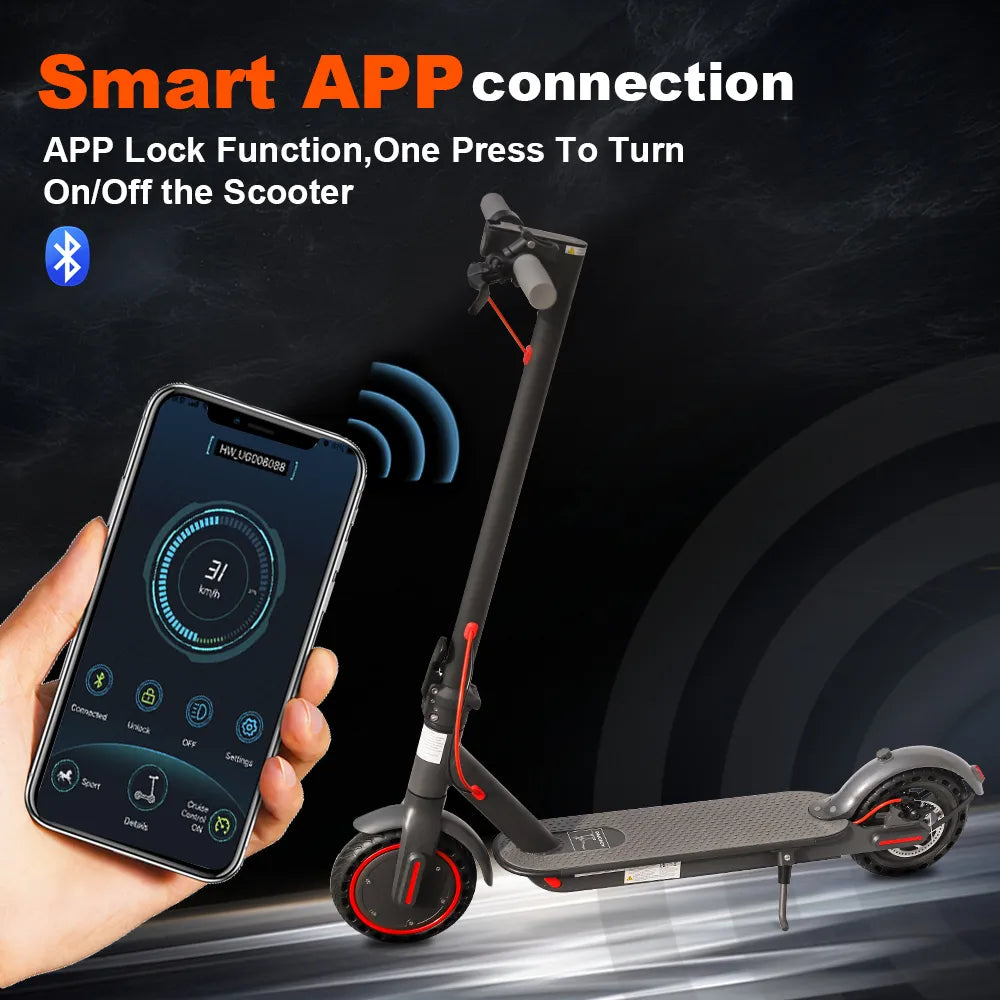 Smart Adult Shock Absorption Anti-skid Folding Electric Scooter