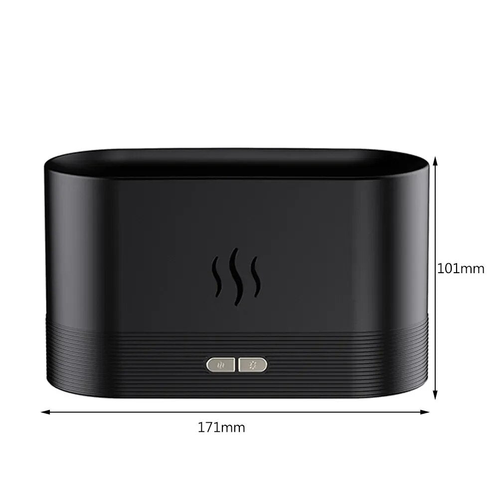 USB Essential Oil Diffuser Simulation Flame Effect with Night Light Humidifier