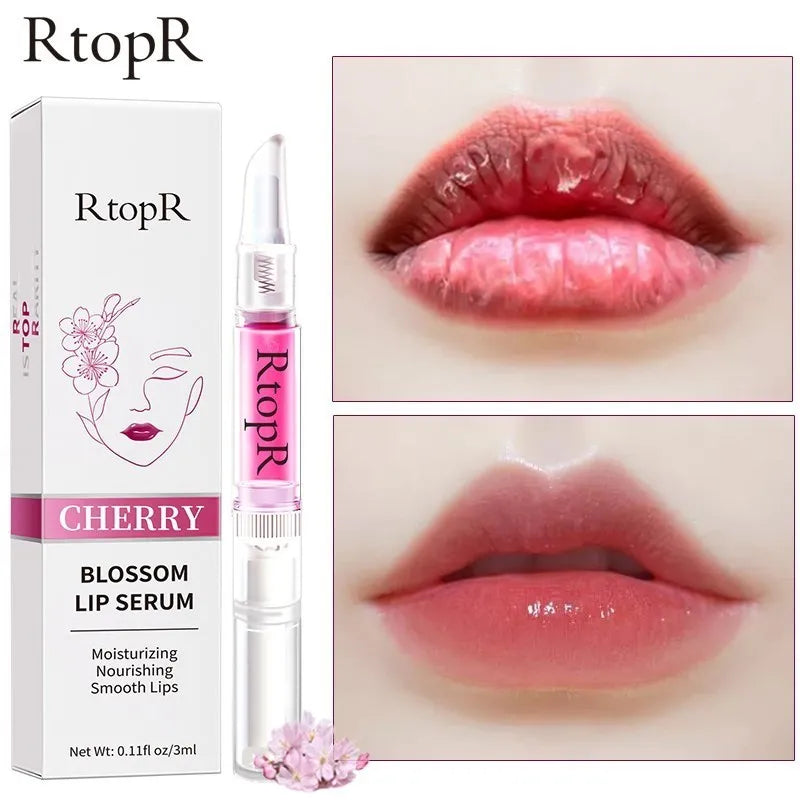 2pcs RtopR Sakura Lip Essence Anti-Dry Crack Exfoliating Repair