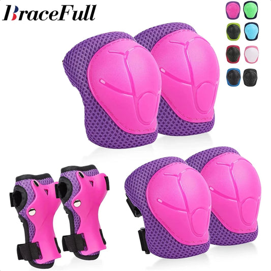 New Knee Pads Elbow Pads Guards Protective Set Safety Gear