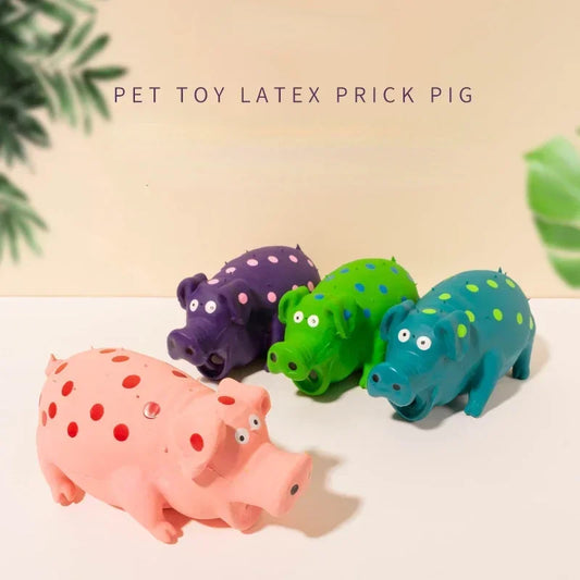 Pig Dog Durable Rubber Squeaker Dog Puppy Chew Toys